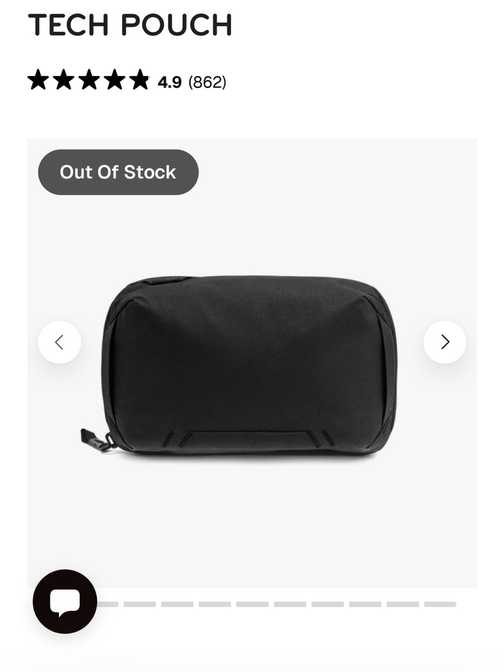 Peak Design Black Travel Tech Pouch - Compact Organizer - Picture 5 of 6